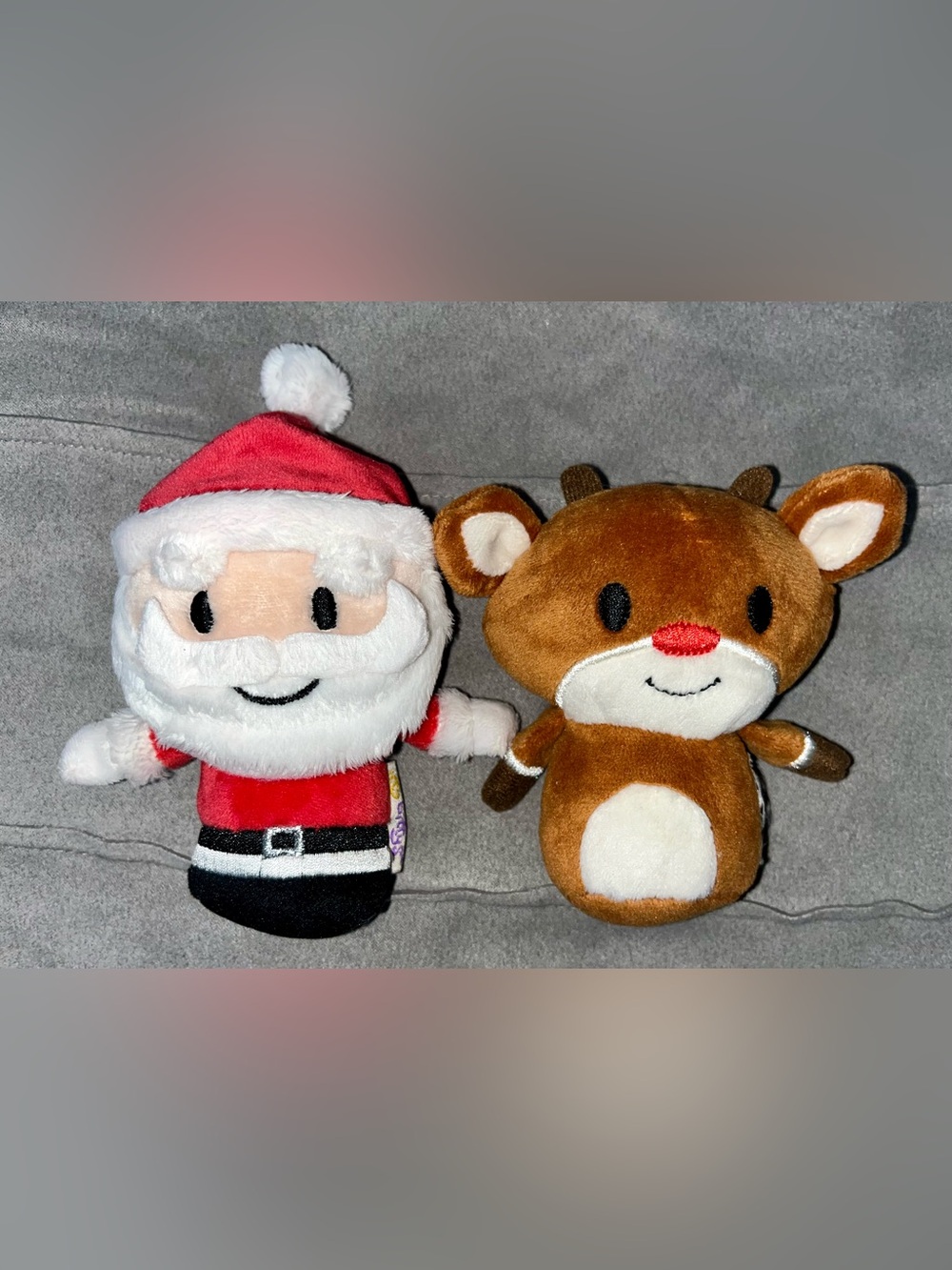 Set of 2 Hallmark Christmas Itty Bittys (Santa & Rudolph) - EXCELLENT CONDITION
